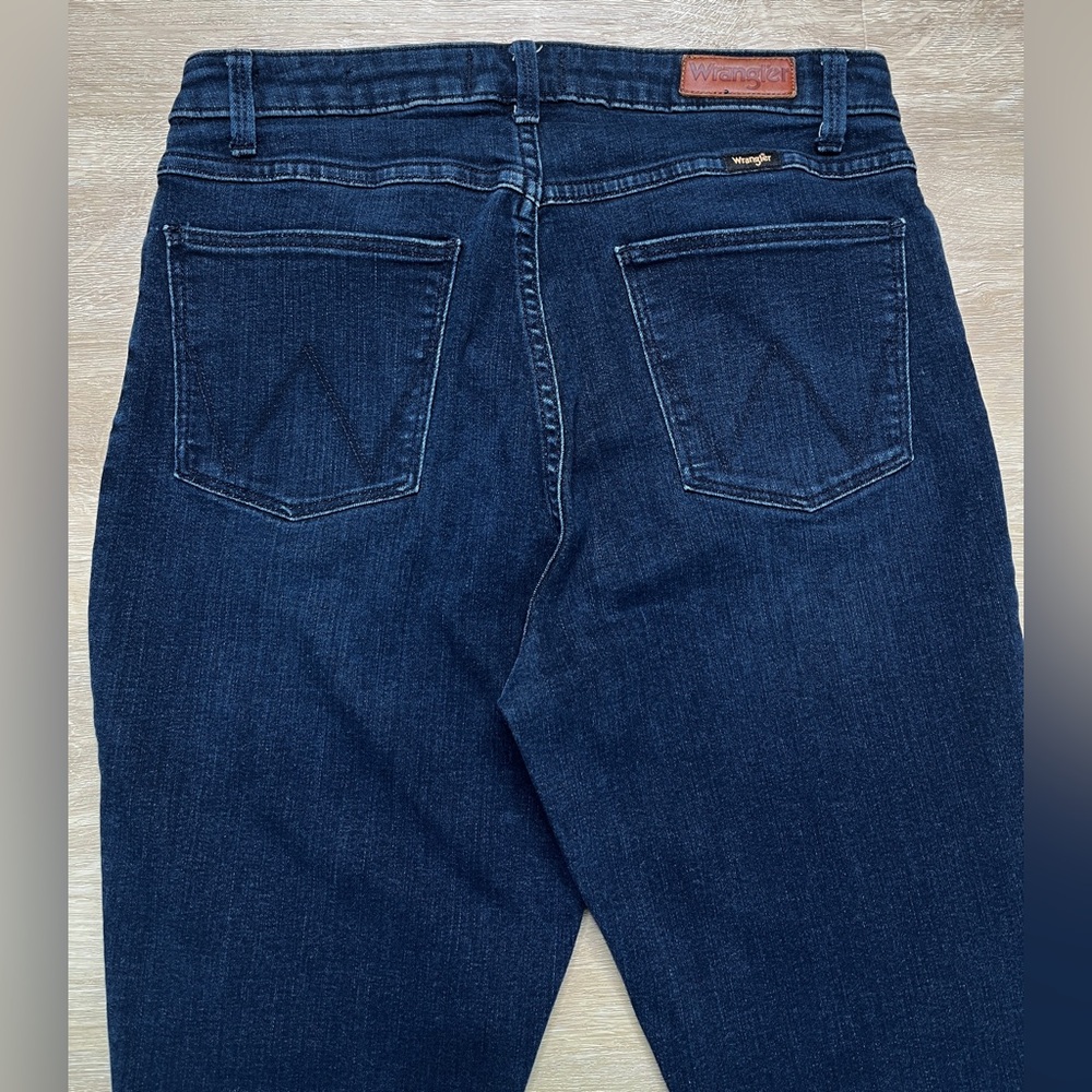 Wrangler Skinny Jean High Rise Unforgettable Dark Blue Wash Western Womens - Picture 5 of 5